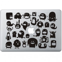 Doodle Kleine Ungeheur Macbook Aufkleber